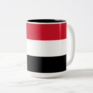 Jemen-Flagge Zweifarbige Tasse