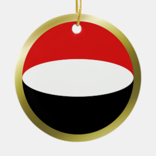 Jemen-Flaggen-Ornament Keramikornament