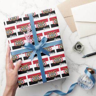 Jemen Wrapping Paper, jemenitische Flagge patrioti Geschenkpapier