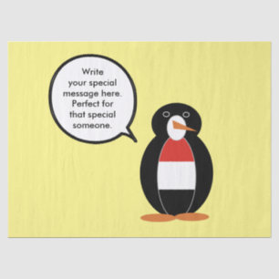 Jemenitische sprechende Frau Pinguin Personalisier Seidenpapier