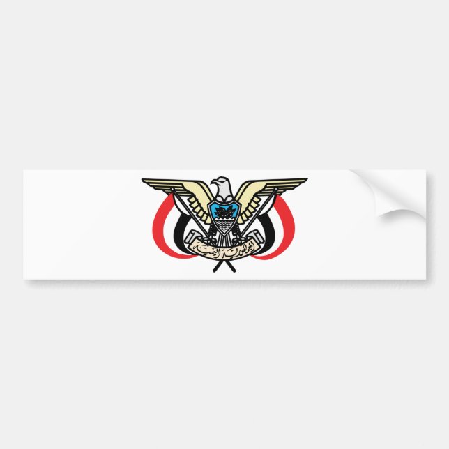 Jemenwappen Autoaufkleber (Vorne)