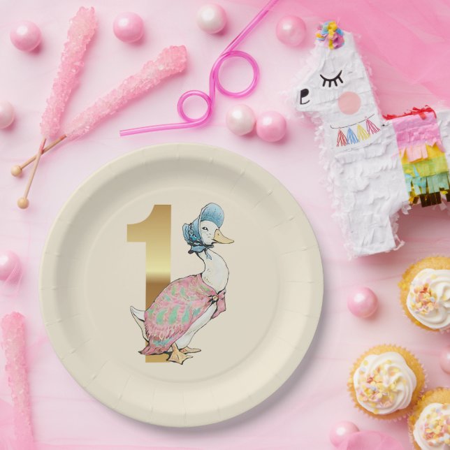 Jemima Puddle Duck Erster Geburtstag Pappteller (Party)