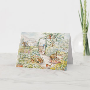 Jemima Puddle Duck im Garten von Herrn Mc Gregor Dankeskarte