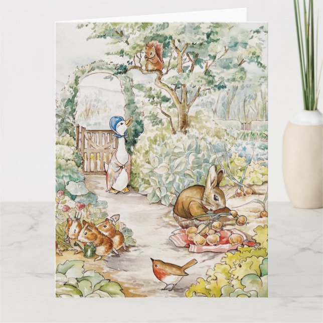 Jemima Puddle Duck im Garten von Herrn Mc Gregor Karte (Vorderseite)