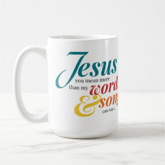 Jen Hawley Words and Songs Tasse mit Texten