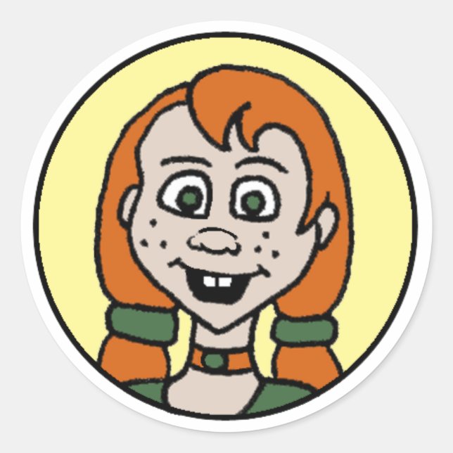Jen Mini Circle Sticker (Vorderseite)