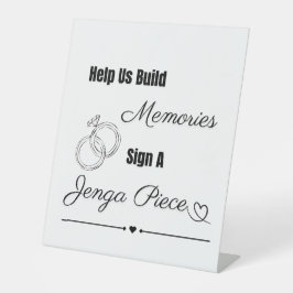 Jenga Game, Wedding Sign, Empfang Guest Games Sockelschild