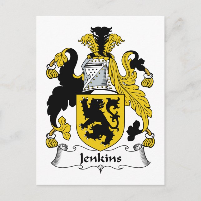 Jenkins Familienwappen Postkarte (Vorderseite)