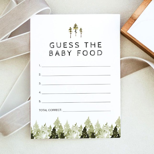 JENNA Mountain Pine Guess the Baby Food Game Einladung (Von Creator hochgeladen)
