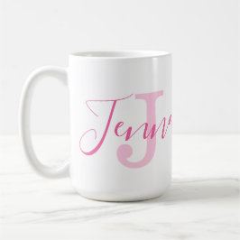 Jenna name Bedeutung und Monogramm kleiner Vogel R Kaffeetasse