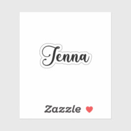Jenna Name - Handgeschriebene Kalligrafie Aufkleber