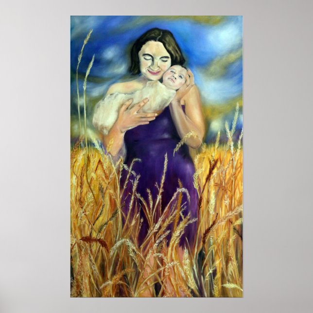 Jennifer and Daughter - Gemälde von Jeanne Watson Poster (Vorne)