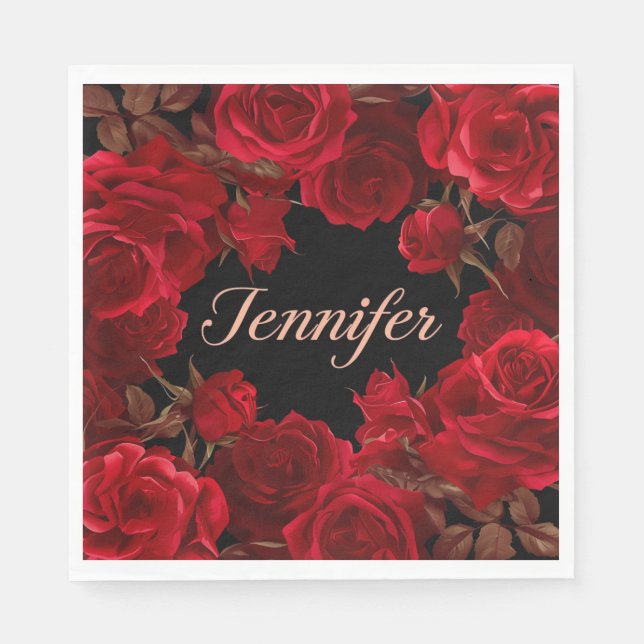 Jennifer Birthday Serviette (Vorderseite)