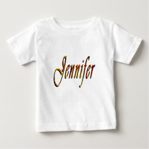 "Jennifer" Florales Jennifer-Namensdesign, Baby T-shirt