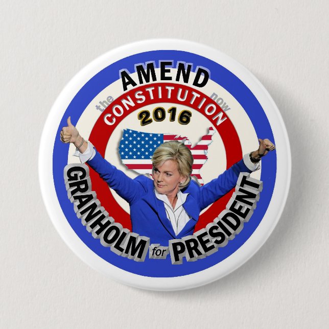 Jennifer Granholm für Präsidenten 2016 Button (Vorderseite)