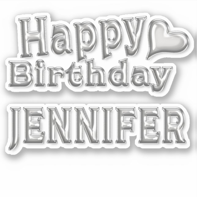 Jennifer Happy Birthday Autocollants (Devant)