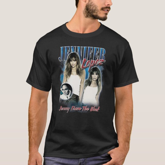 Jennifer Lopez Bootleg Portrait T-Shirt (Vorderseite)