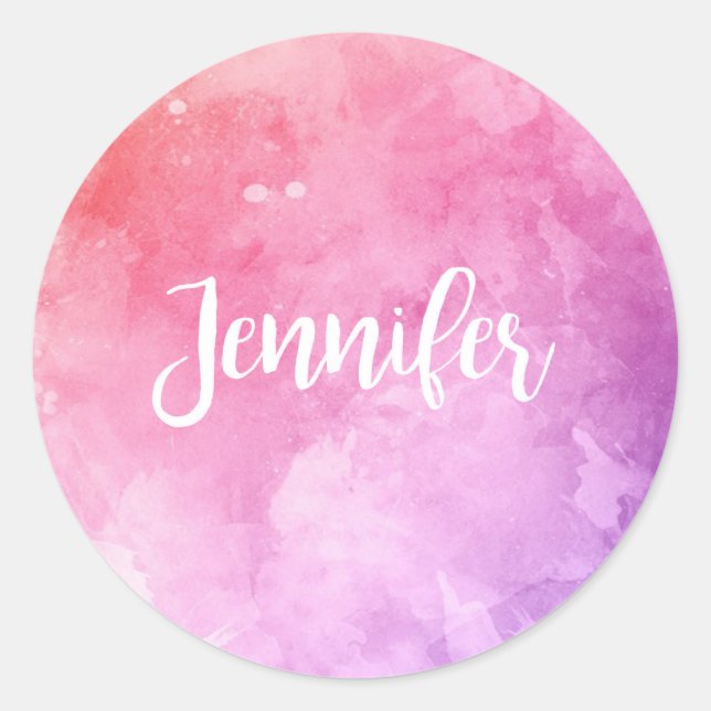 Jennifer Name Runder Aufkleber (Vorderseite)