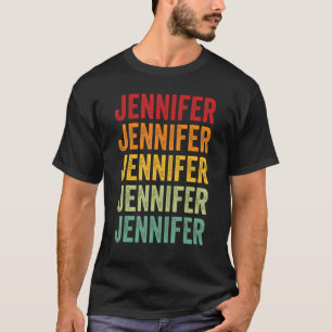Jennifer Rainbow-Wiederholung von Jennifer-Namenst T-Shirt