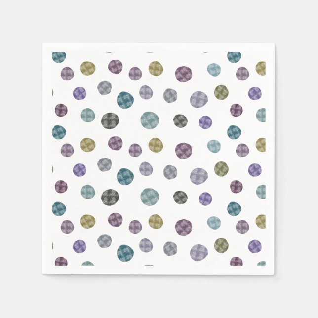Jennifer Watercolor Dots Serviette (Vorderseite)