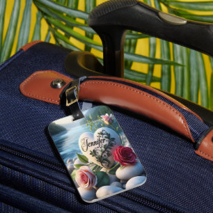 Jennifers Herz am Fluss Gepäckanhänger