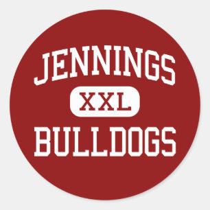Jennings - Bulldogs - High - Jennings Louisiana Runder Aufkleber