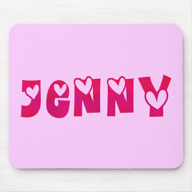 Jenny in Hearts Mousepad (Vorne)