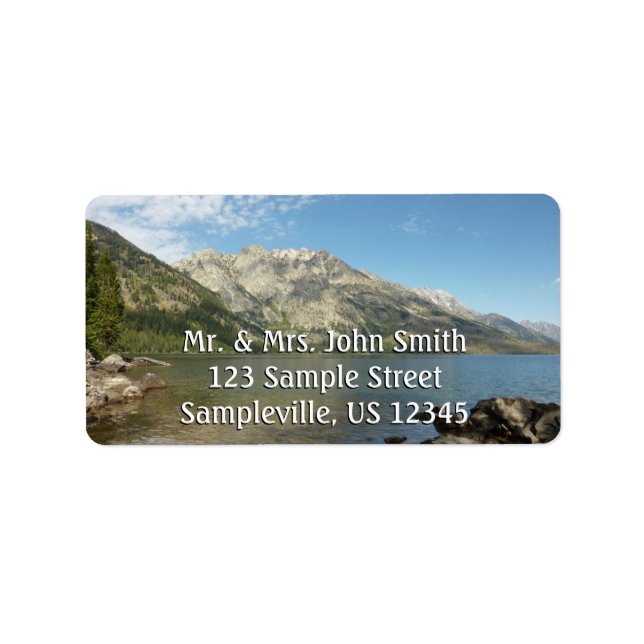 Jenny Lake at Grand Teton National Park Adressaufkleber (Vorne)