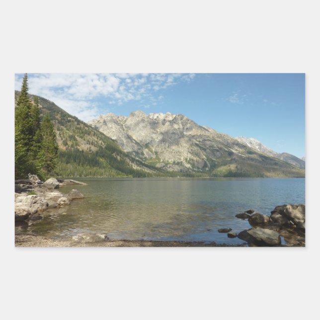 Jenny Lake at Grand Teton National Park Rechteckiger Aufkleber (Vorderseite)