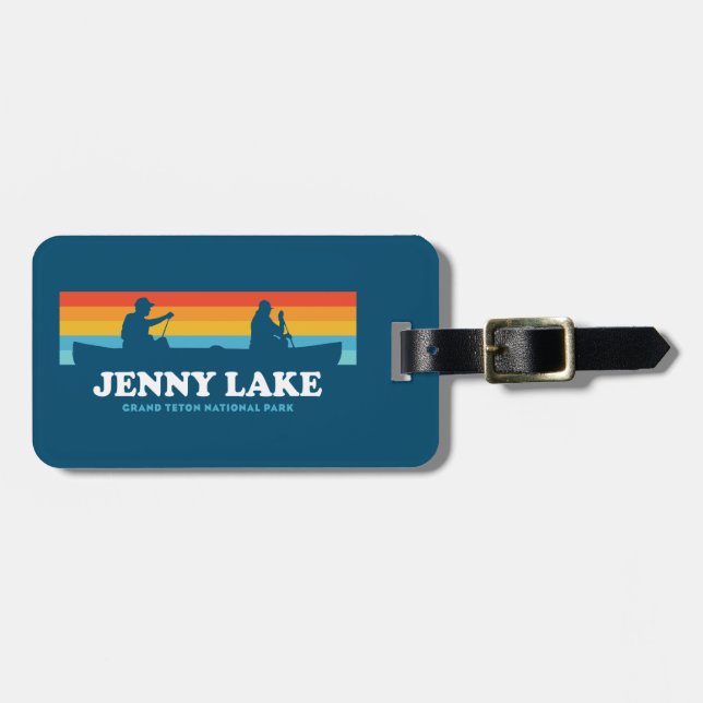 Jenny Lake Grand Teton National Park Canoe Gepäckanhänger (Vorderseite horizontal)