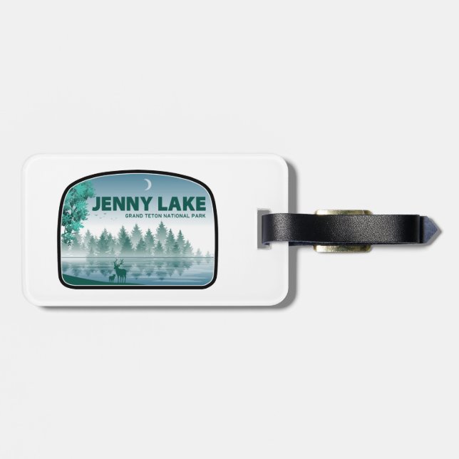 Jenny Lake Grand Teton Nationalpark Deer Gepäckanhänger (Rückseite horizontal)