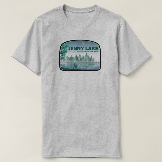 Jenny Lake Grand Teton Nationalpark Deer T-Shirt (Design vorne)