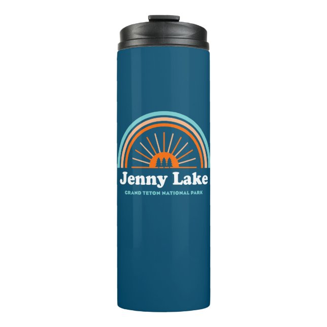 Jenny Lake Grand Teton Nationalpark Rainbow Thermosbecher (Vorderseite)