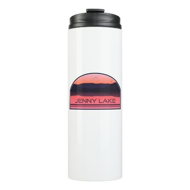 Jenny Lake Grand Teton Nationalpark Red Sunrise Thermosbecher (Vorderseite)