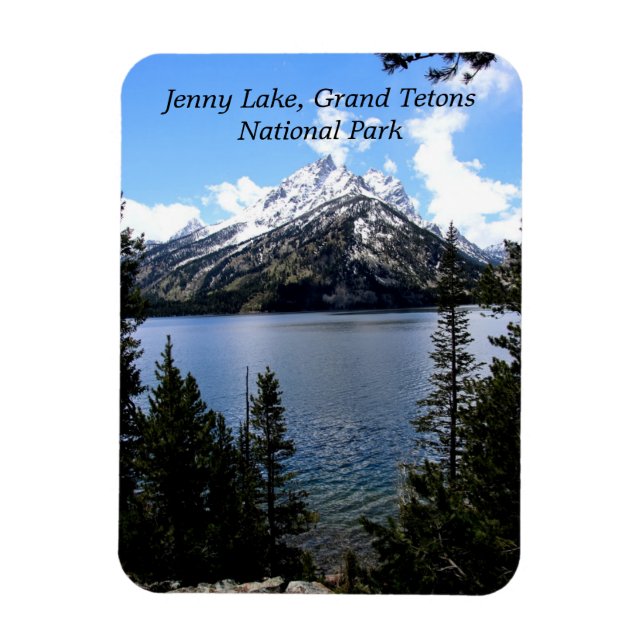 Jenny Lake Grand Tetons Flexible Foto Magnet (Vertikal)