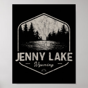 Jenny Lake Wyoming Outdoor Vintage  Poster