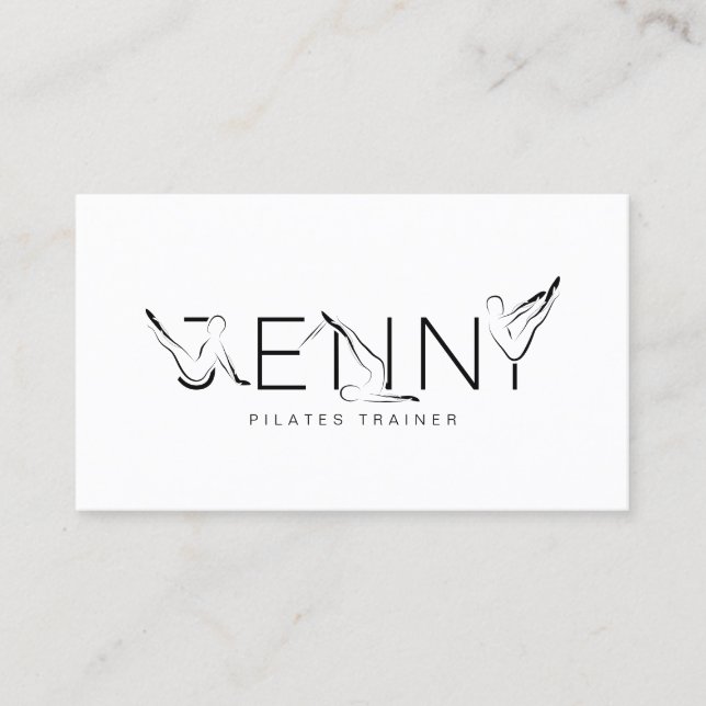 JENNY Nom Pilates Instructeur Carte de visite (Devant)