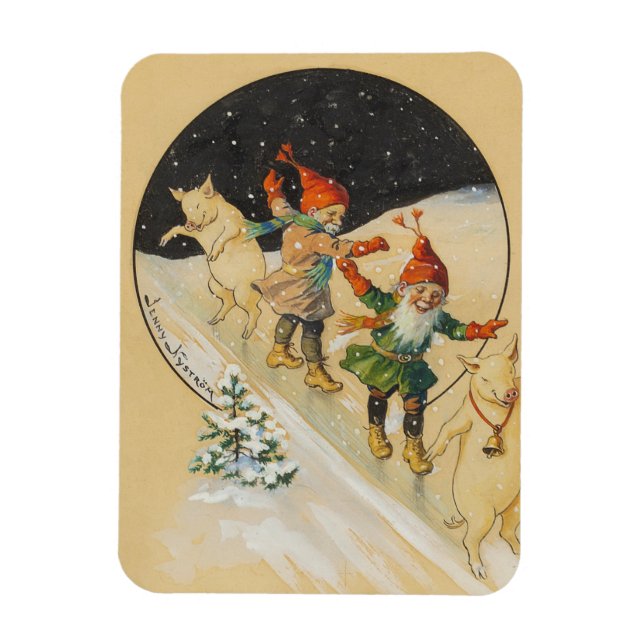 Jenny Nystrom - Alt-Skandinavien - Weihnachten Magnet (Vertikal)