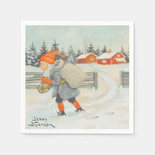 Jenny Nystrom - Weihnachts-alte schwedische Illust Serviette