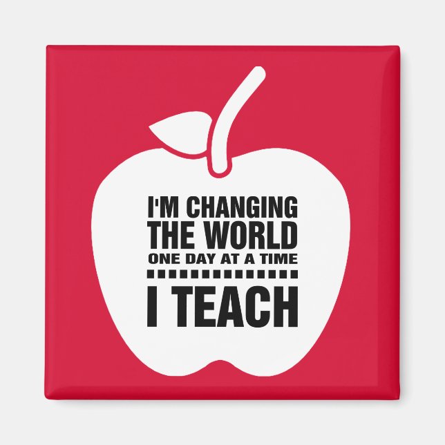 J'Enseigne. Citation d'enseignement | Magnets cade (Devant)
