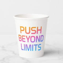 Jenseits der Grenzen Papierstapel Pappbecher