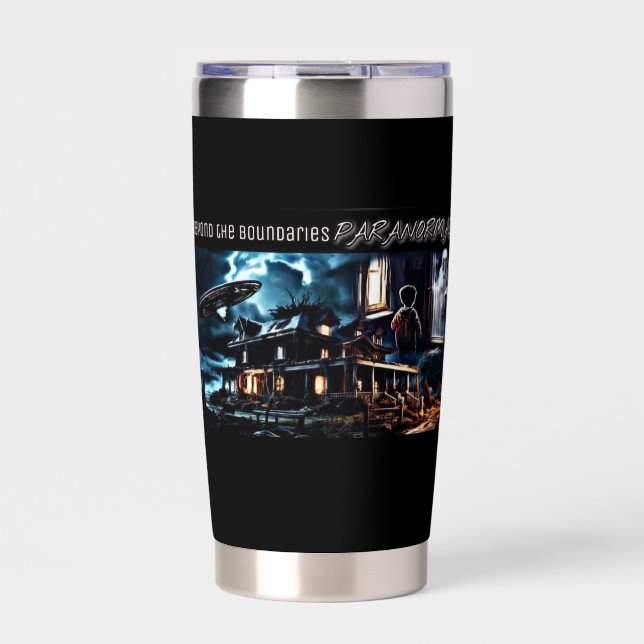 Jenseits der Grenzen paranormaler Tumbler Thermobecher (Vorderseite)