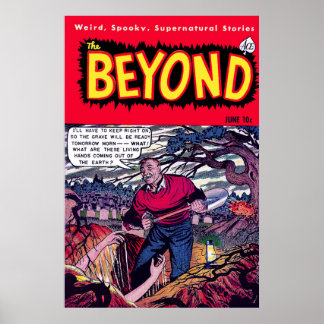 Jenseits der Hände vom Grab Horror Vintage Comicen Poster