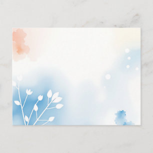 Jenseits der Wasserfarben mit zarter Natur Postkarte