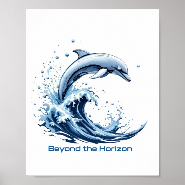 Jenseits des Horizonts - Roboter-Delfin-Poster Poster (Vorne)