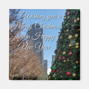 Jenseits des Weihnachtsbaumes von Dallas Magnet