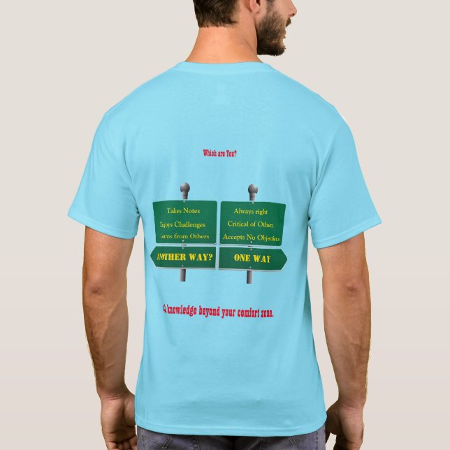 Jenseits Ihres Komfort Zone Spaß Uni-Sex-T - Shirt (Rückseite)