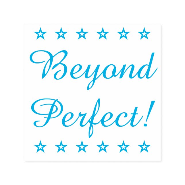 "Jenseits von Perfekt!" Tutor Rubber Briefmarke Permastempel (Design)