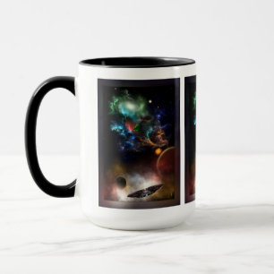 Jenseits von Raum und Zeit Fraktal Art II Tasse