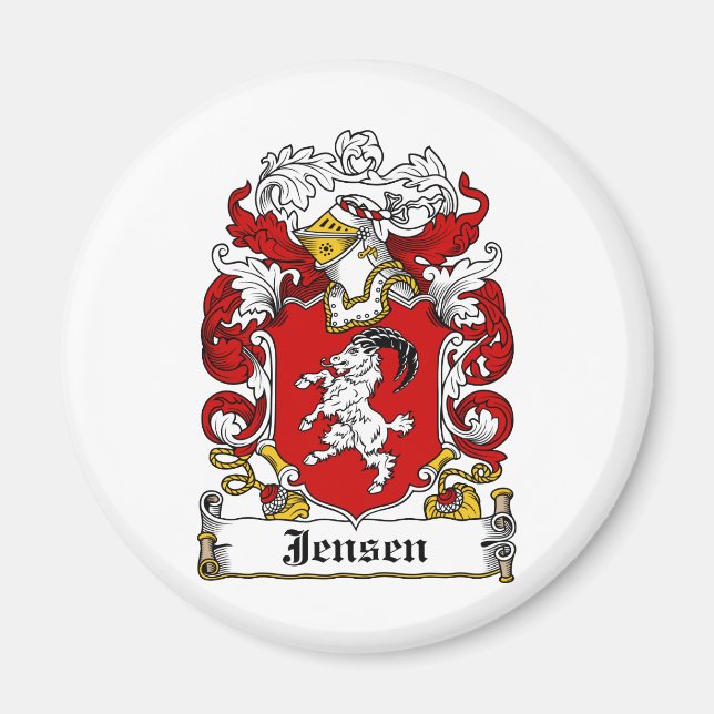 Jensen Familienwappen Magnet (Vorne)
